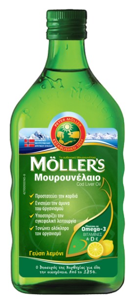 Natures Plus - Mollers Μουρουνέλαιο Γεύση Λεμόνι 250ml
