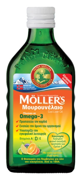 Natures Plus - Mollers Μουρουνέλαιο Tutti Frutti 250ml