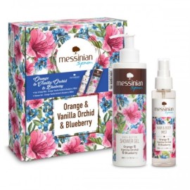 Messinian Spa Promo Orange & Vanilla Orchid & Blueberry Hair & Body Mist, 100ml & Shower Gel, 300ml