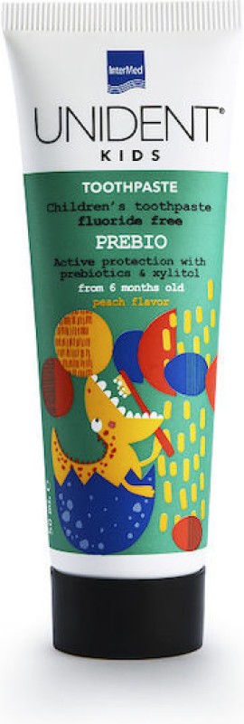 Intermed Unident Kids Toothpaste Prebio 6m+ Παιδική Οδοντόκρεμα Με Πρεβιοτικά 50ml