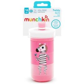 Munchkin Εκπαιδευτικό Μπιμπερό Twisty Animal 18m+ Pink 266ml