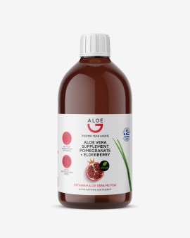 Genomed Aloe G 100% Φυσικός Χυμός Κρητικής Αλόης πόσιμο τζελ με ρόδι, 1000ml