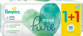 Pampers Pure Aqua Υποαλλεργικά Μωρομάντηλα με 99% Νερό, χωρίς Οινόπνευμα & Άρωμα 2x48τμχ