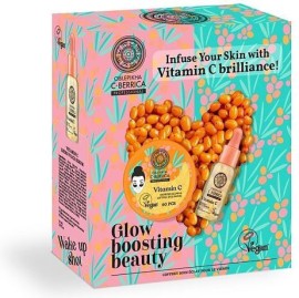 Natura Siberica Oblepikha C-Berrica Glow Boosting Beauty Set Energy Face Serum, 30ml & Express Glow 