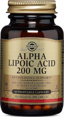 Solgar Alpha Lipoic Acid 200mg 50 φυτικές κάψουλες