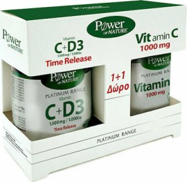 Power Of Nature Classics Platinum Range Vitamin C+D3 1000mg 30 ταμπλέτες & Vitamin C 1000mg 20 ταμπλ