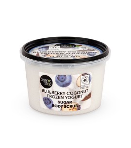 Organic Shop Blueberry Coconut Frozen Yogurt Sugar Body Scrub 250 ml