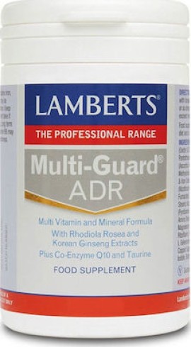 Lamberts Multi-Guard ADR Πολυφόρμουλα Ενέργειας & Τόνωσης με Rhodiola Korean Ginseng Q10 & Ταυρίνη, 
