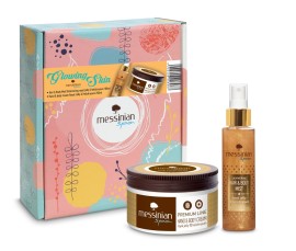 Messinian Spa Box Glowing Skin Royal Jelly Helichrysum Hair&Body Mist + Hand&Body Cream 250ml NEW