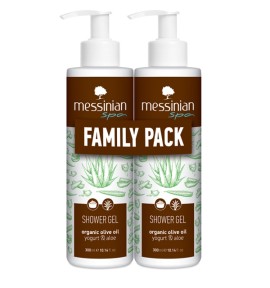 Messinian Spa Yogurt Aloe Showergel 300ml Family Pack 1+1