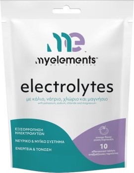 My Elements Electrolytes με Γεύση Πορτοκάλι 10 Αναβράζουσες Ταμπλέτες