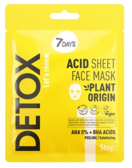7DAYS Acid Sheet Face Mask AHA Step 1 1τεμ