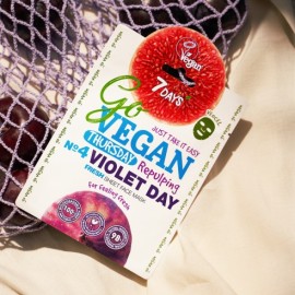 7DAYS Go Vegan Violet Day Thursday Υφασμάτινη Μάσκα Προσώπου για Αναζωογόνηση και Αποκάσταση της Ελα