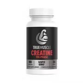 TrueMuscle Creatine Tri-Phase1667mg 90 φυτικές ταμπλέτες Συμπλήρωμα Κρεατίνης