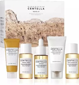 Skin1004 Madagascar Centella Travel Kit Light Cleansing Oil 30ml & Ampoule Foam 20ml & Toning Toner 