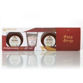 Anaplasis Christmassy Trio Gift Set (Body Butter 75ml, Body Scrub 75ml & Soy Candle)