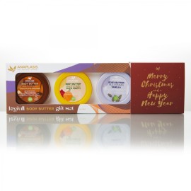 Anaplasis Joyfull Body Butter Gift Set (Vanilla 75ml, Tutti Frutti 75ml, Chocolate Mousse 75ml)