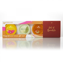 Anaplasis Joyfull Body Scrub Gift Set (Mastic 75ml, Big Bubble 75ml, Chocolate Caramel 75ml)