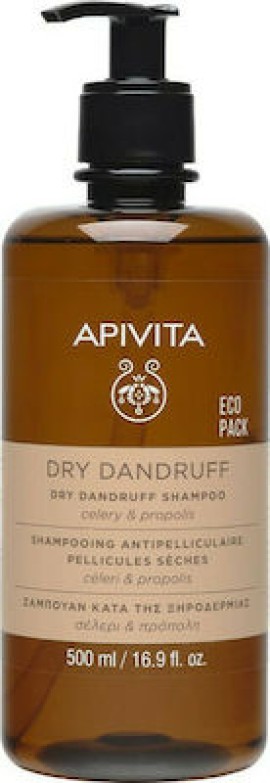 Apivita Dry Dandruff Shampoo Celery & Propolis Eco Pack 500 ml