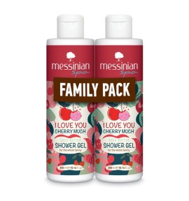 Messinian Spa I Love You Cherry Showergel 300ml Family Pack 1+1