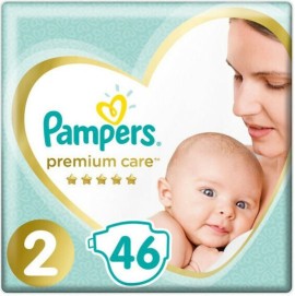 Pampers Premium Care Πάνες με Αυτοκόλλητο No. 2 για 4-8kg 46τμχ