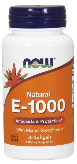 Now Foods Vitamin E - 1000 IU, 50 softgels