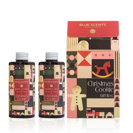 Blue Scents Christmas Cookie Gift Box Shower Gel 300ml + Body Lotion 300ml 