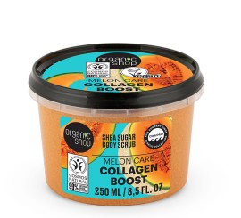 Organic Shop Melon Care Collagen Boost Shea Sugar Body Scrub 250 ml