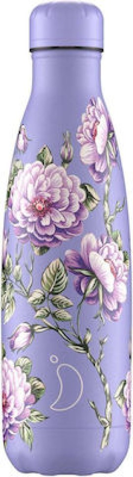 Chillys Ανοξείδωτο Μπουκάλι - Θερμός Floral Violet Roses 500 ml