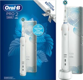 Oral-B Pro 2 2500 Design Edition Ηλεκτρική Οδοντόβουρτσα με Χρονομετρητή και Αισθητήρα Πίεσης White 