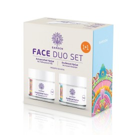 Garden Face Duo Set 1+1 Ενυδατική Κρέμα με Λευκό Νούφαρο 50 ml + Αντιρυτιδική Κρέμα με Υαλουρονικό Ο