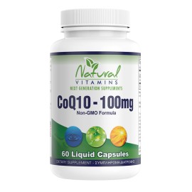 Natural Vitamins CoQ10 100mg 60 Liquid Capsules