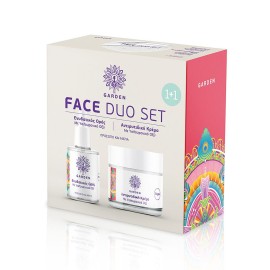 Garden Face Duo Set 1+1 Ενυδατικός Ορός με Υαλουρονικό Οξύ 30 ml + Αντιρυτιδική Κρέμα με Υαλουρονικό