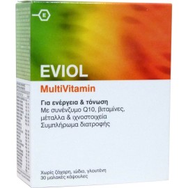 Eviol MultiVitamin 30 μαλακές κάψουλες για ενέργεια και τόνωση, με συνενζυμο Q10, βιταμίνες, μέταλλα