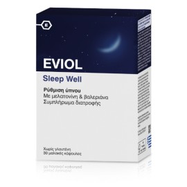 Eviol Sleep Well (30caps) - Μελατονίνη και βαλεριάνα