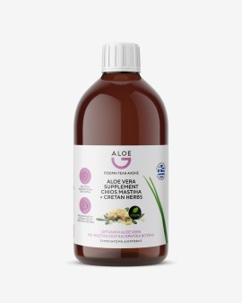 Genomed Aloe G 100% Φυσικός Χυμός Κρητικής Αλόης πόσιμο τζελ με μαστίχα, 1000ml