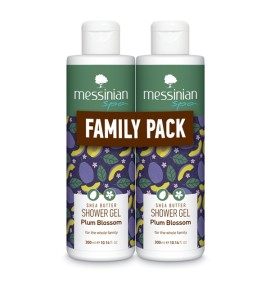 Messinian Spa Plum Blossom Showergel 300ml Family Pack 1+1