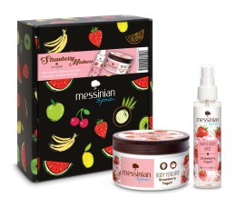 Messinian Spa Box Strawberry Madness Hair & Body Mist 100ml & Body Yogurt 250ml