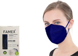 Famex Μάσκα Ενηλίκων Particle Filtering Half Mask FFP2 NR Μπλε χ 10pcs