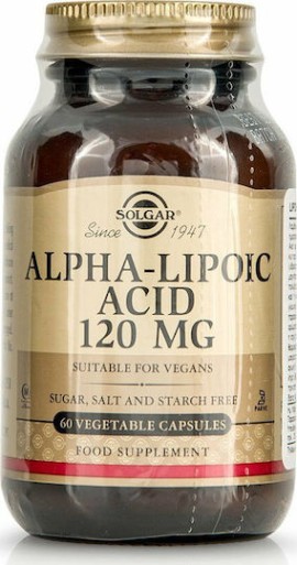 Solgar Alpha Lipoic Acid 120mg 60 φυτικές κάψουλες