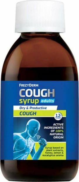 Frezyderm Cough Syrup Adults Σιρόπι για το Βήχα για Ενήλικες με Γεύση Λεμόνι, Ευκάλυπτο & Μέλι, 182g