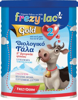 Frezyderm Frezylac Gold 2 Βιολογικό Γάλα για Βρέφη από τον 6 μήνα έως τον 12 μήνα, 400 g