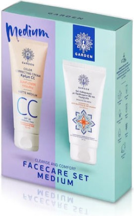 Garden Promo Color Correcting Cream CC Matte Face SPF30 Medium 50ml & Cleansing Gel Face & Eyes 50ml