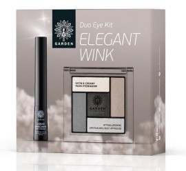 Garden Promo Elegant Wink Duo Eye Kit 2, Liquid Eyeliner Black 2ml & Eyeshadow Palette Satin And Cre