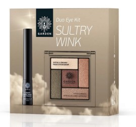 Garden Promo Sultry Wink Duo Eye Kit 3 ,Liquid Eyeliner Black 2ml & Eyeshadow Palette Satin And Crea