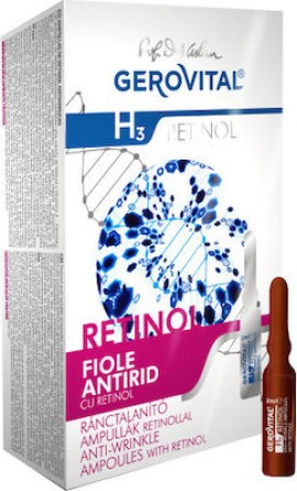 Gerovital H3 Retinol Αντιρυτιδικές Αμπούλες Ρετινόλης, 10 x 2ml