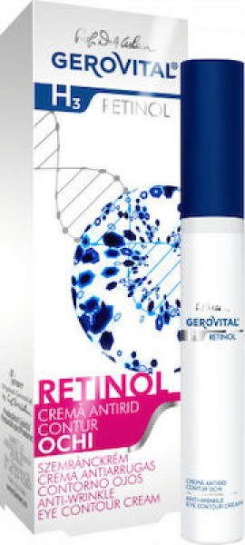 Gerovital H3 Retinol Αντιρυτιδική Κρέμα Ματιών με Ρετινόλη, 15 ml