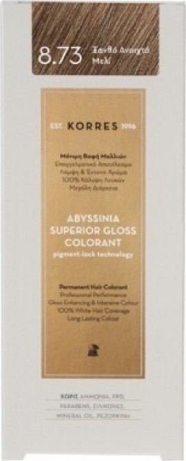 Korres Abyssinia Superior Gloss Colorant No 8.73 Ξανθό Ανοιχτό Μελί, 50ml