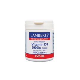 Lamberts Vitamin D3 2000iu Συμπλήρωμα Διατροφής Βιταμίνης D, 120Caps