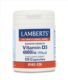 Lamberts Vitamin D3 4000Iu (100μg) , 120 Κάψουλες